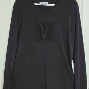 VERSACE black long sleeve shirt, mens
